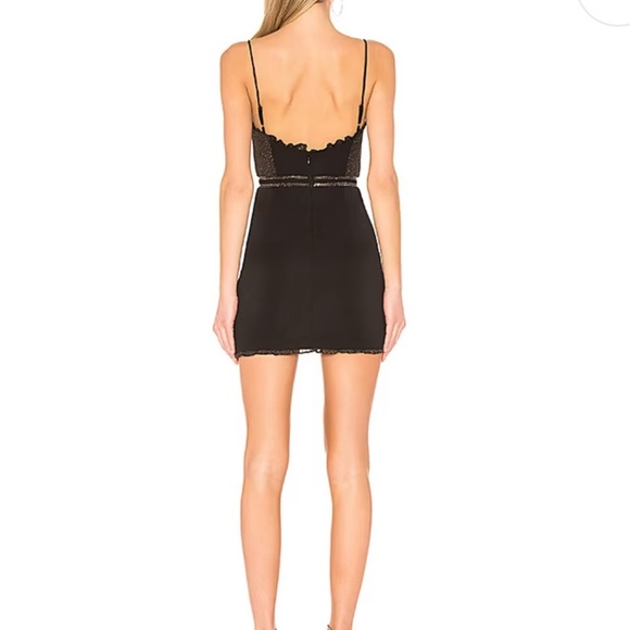 H:OURS x REVOLVE El Dorado Mini Dress in Black Gold Glitter Bustier Top Large - Picture 6 of 10